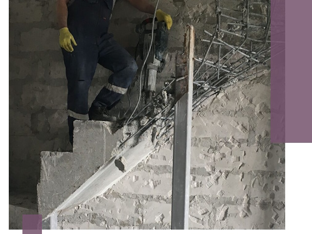 Демонтаж металлических и бетонных лестниц в Кургане