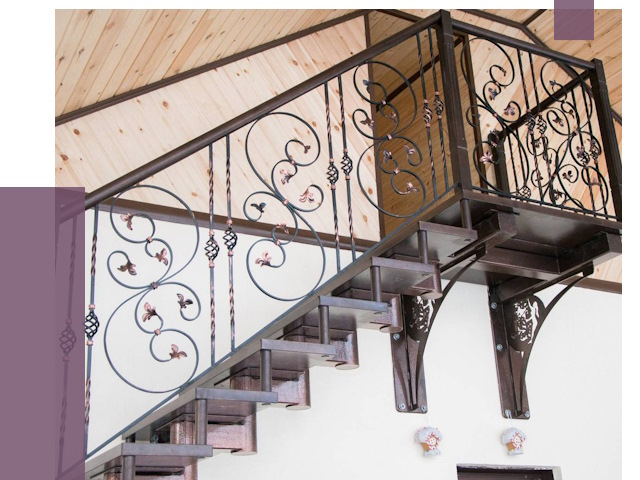Кованые лестницы в Кургане от 80410 руб. под ключ