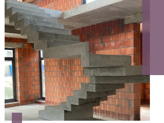 Изготовление бетонных лестниц под ключ в Кургане