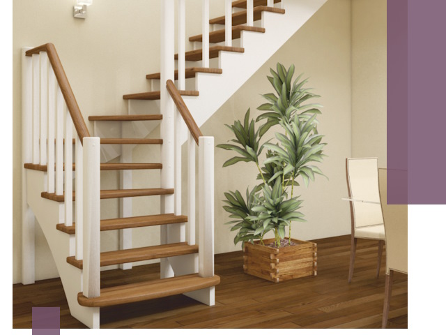 Г-образные лестницы под ключ в Кургане — изготовление и монтаж