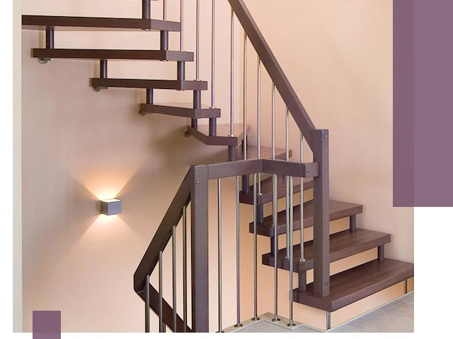 Изготовление лестниц на больцах в Кургане под ключ