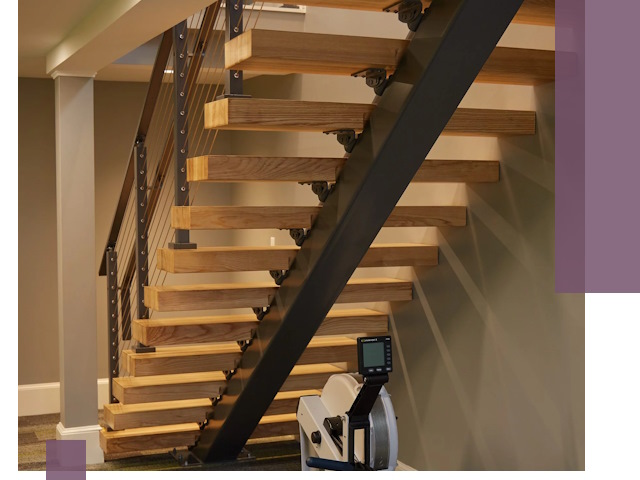 Лестницы на монокосоурах под ключ в Кургане - изготовление и монтаж