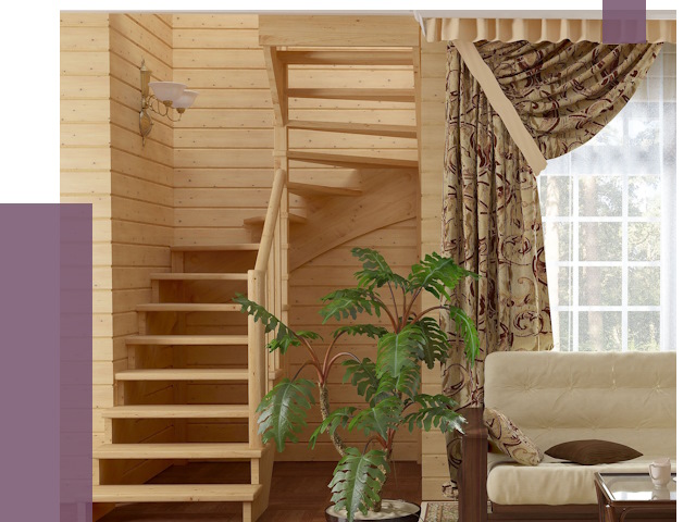 Лестницы для дачи в Кургане от 76544 руб.  | ПРОЛЁТ-Крг