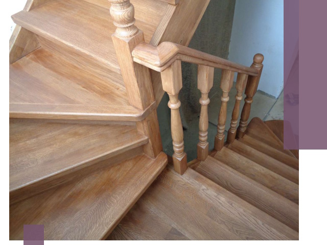 Дубовые лестницы под ключ в Кургане: изготовление и монтаж