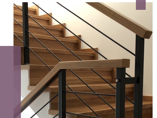 Обшивка металлической лестницы деревом в Кургане от 4381 руб.