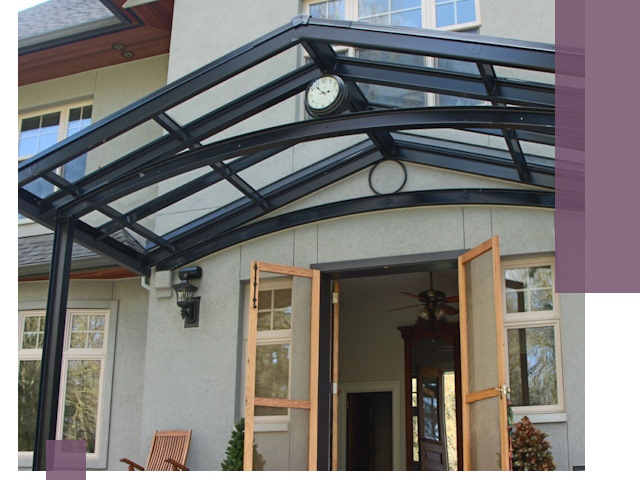 Изготовление и монтаж навесов и козырьков в Кургане