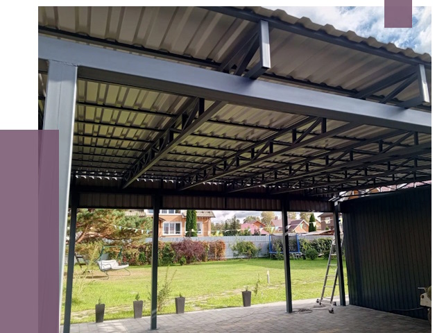 Монтаж навесов в Кургане от 7422 руб. — установка навеса | ПРОЛЁТ-Крг