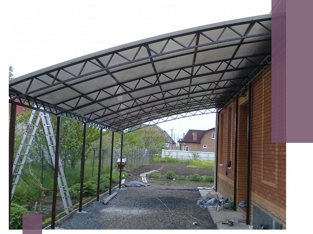 Профессиональный монтаж навесов под ключ в Кургане