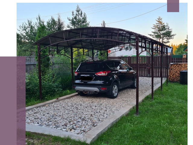 Навесы для автомобиля в Кургане от 13247 руб.  | ПРОЛЁТ-Крг