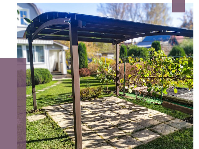 Навесы для дачи в Кургане от 12835 руб. под ключ — ПРОЛЁТ-Крг