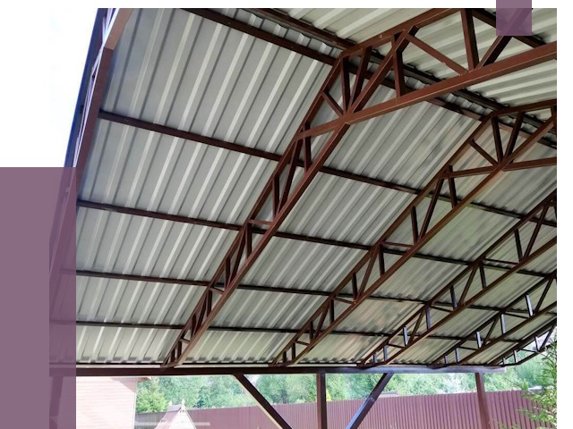 Навесы из профнастила в Кургане от 7422 руб. | ПРОЛЁТ-Крг