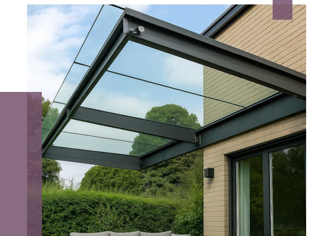 Стеклянные навесы и козырьки в Кургане от 12371 руб.