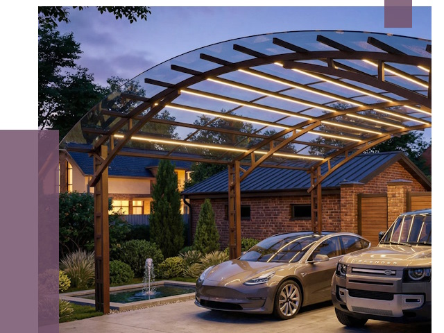 Металлические навесы в Кургане от 12783 руб. под ключ — ПРОЛЁТ-Крг