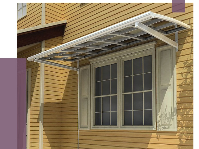 Козырьки над окнами в Кургане от 7680 руб. — монтаж, покупки | ПРОЛЁТ-Крг