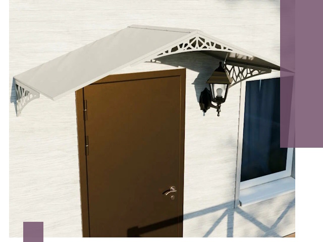 Металлические козырьки на входы и террасы в Кургане