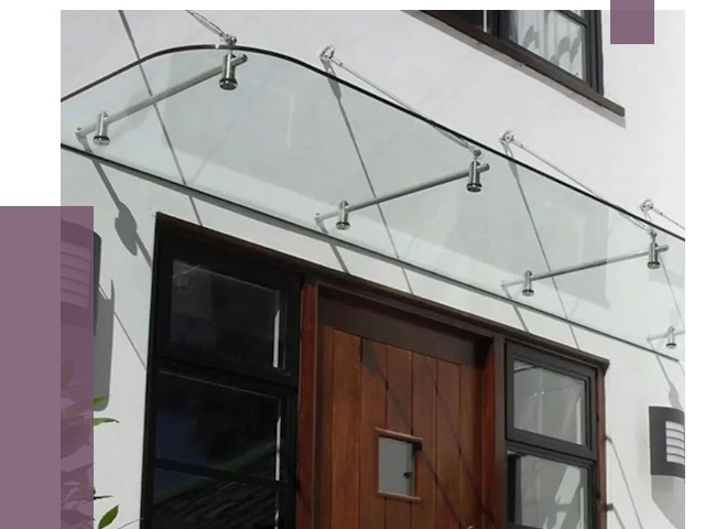 Стеклянные козырьки в Кургане от 19072 руб. | ПРОЛЁТ-Крг