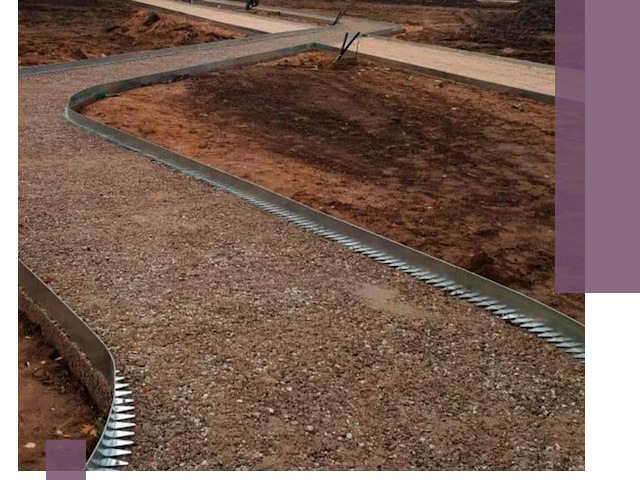 Металлические бордюры под ключ в Кургане — изготовление и монтаж