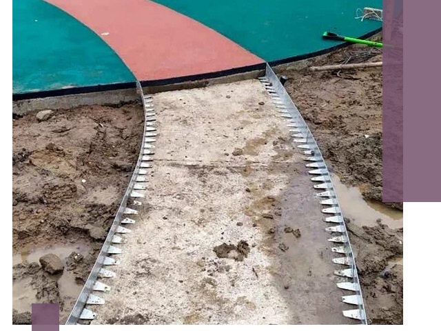 Металлические бордюры для дорожек в Кургане — монтаж и изготовление