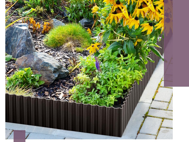 Металлические бордюры для клумб в Кургане — производство и монтаж